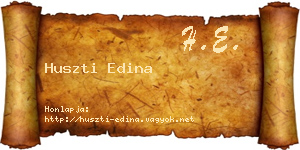 Huszti Edina névjegykártya