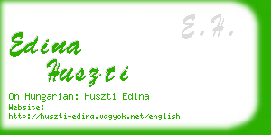 edina huszti business card